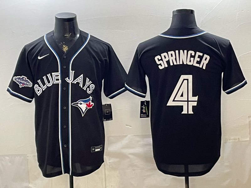 Men 2026 Toronto Blue Jays #4 Springer black Game Nike MLB Jersey 0526001